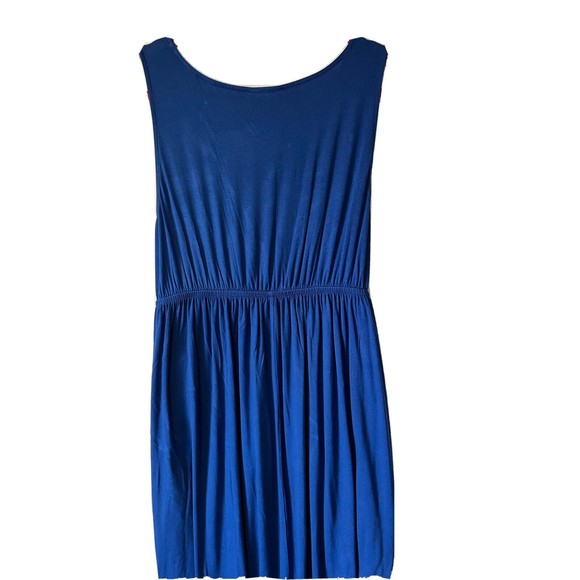 Lane Bryant Sleeveless Stretch Dress V Neck Blue Shimmer size 14/16 - Picture 2 of 11